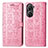 Funda de Cuero Cartera con Soporte Patron de Moda Carcasa S03D para Asus Zenfone 9 Rosa