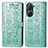 Funda de Cuero Cartera con Soporte Patron de Moda Carcasa S03D para Asus Zenfone 9 Verde