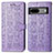 Funda de Cuero Cartera con Soporte Patron de Moda Carcasa S03D para Google Pixel 7a 5G Morado