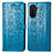 Funda de Cuero Cartera con Soporte Patron de Moda Carcasa S03D para Huawei Enjoy 50 Azul