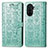 Funda de Cuero Cartera con Soporte Patron de Moda Carcasa S03D para Huawei Enjoy 50 Verde