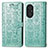 Funda de Cuero Cartera con Soporte Patron de Moda Carcasa S03D para Huawei Honor 50 SE 5G Verde