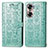 Funda de Cuero Cartera con Soporte Patron de Moda Carcasa S03D para Huawei Honor 60 5G Verde