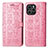 Funda de Cuero Cartera con Soporte Patron de Moda Carcasa S03D para Huawei Honor 60 SE 5G Rosa