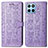 Funda de Cuero Cartera con Soporte Patron de Moda Carcasa S03D para Huawei Honor 70 Lite 5G Morado