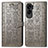 Funda de Cuero Cartera con Soporte Patron de Moda Carcasa S03D para Huawei Honor 90 Lite 5G Gris