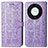 Funda de Cuero Cartera con Soporte Patron de Moda Carcasa S03D para Huawei Honor Magic5 Lite 5G Morado