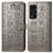 Funda de Cuero Cartera con Soporte Patron de Moda Carcasa S03D para Huawei Honor V40 5G Gris