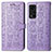 Funda de Cuero Cartera con Soporte Patron de Moda Carcasa S03D para Huawei Honor V40 5G Morado