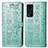 Funda de Cuero Cartera con Soporte Patron de Moda Carcasa S03D para Huawei Honor V40 5G Verde