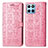 Funda de Cuero Cartera con Soporte Patron de Moda Carcasa S03D para Huawei Honor X6 5G Rosa