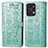 Funda de Cuero Cartera con Soporte Patron de Moda Carcasa S03D para Huawei Honor X7a Verde