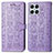 Funda de Cuero Cartera con Soporte Patron de Moda Carcasa S03D para Huawei Honor X8 4G Morado