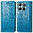 Funda de Cuero Cartera con Soporte Patron de Moda Carcasa S03D para Huawei Honor X8b Azul