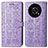 Funda de Cuero Cartera con Soporte Patron de Moda Carcasa S03D para Huawei Honor X9 5G Morado