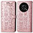 Funda de Cuero Cartera con Soporte Patron de Moda Carcasa S03D para Huawei Honor X9 5G Oro Rosa