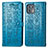 Funda de Cuero Cartera con Soporte Patron de Moda Carcasa S03D para Motorola Moto Edge 20 Lite 5G Azul