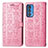 Funda de Cuero Cartera con Soporte Patron de Moda Carcasa S03D para Motorola Moto Edge 20 Pro 5G Rosa