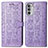 Funda de Cuero Cartera con Soporte Patron de Moda Carcasa S03D para Motorola Moto Edge (2022) 5G Morado