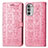 Funda de Cuero Cartera con Soporte Patron de Moda Carcasa S03D para Motorola Moto Edge (2022) 5G Rosa