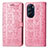 Funda de Cuero Cartera con Soporte Patron de Moda Carcasa S03D para Motorola Moto Edge 30 Pro 5G Rosa