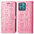 Funda de Cuero Cartera con Soporte Patron de Moda Carcasa S03D para Motorola Moto Edge 40 Neo 5G Rosa