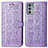 Funda de Cuero Cartera con Soporte Patron de Moda Carcasa S03D para Motorola Moto Edge Lite 5G Morado