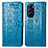 Funda de Cuero Cartera con Soporte Patron de Moda Carcasa S03D para Motorola Moto Edge Plus (2022) 5G Azul