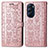 Funda de Cuero Cartera con Soporte Patron de Moda Carcasa S03D para Motorola Moto Edge Plus (2022) 5G Oro Rosa