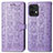 Funda de Cuero Cartera con Soporte Patron de Moda Carcasa S03D para Motorola Moto Edge Plus (2023) 5G Morado