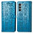 Funda de Cuero Cartera con Soporte Patron de Moda Carcasa S03D para Motorola Moto Edge S30 5G Azul