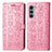 Funda de Cuero Cartera con Soporte Patron de Moda Carcasa S03D para Motorola Moto Edge S30 5G Rosa