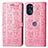 Funda de Cuero Cartera con Soporte Patron de Moda Carcasa S03D para Motorola Moto G 5G (2022) Rosa