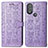 Funda de Cuero Cartera con Soporte Patron de Moda Carcasa S03D para Motorola Moto G Play (2023) Morado