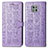 Funda de Cuero Cartera con Soporte Patron de Moda Carcasa S03D para Motorola Moto G Power (2021) Morado