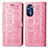 Funda de Cuero Cartera con Soporte Patron de Moda Carcasa S03D para Motorola Moto G Stylus (2022) 4G Rosa