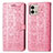 Funda de Cuero Cartera con Soporte Patron de Moda Carcasa S03D para Motorola Moto G Stylus (2023) 4G Rosa