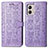 Funda de Cuero Cartera con Soporte Patron de Moda Carcasa S03D para Motorola Moto G53 5G Morado