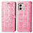 Funda de Cuero Cartera con Soporte Patron de Moda Carcasa S03D para Motorola Moto G53 5G Rosa