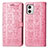 Funda de Cuero Cartera con Soporte Patron de Moda Carcasa S03D para Motorola Moto G73 5G Rosa