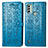 Funda de Cuero Cartera con Soporte Patron de Moda Carcasa S03D para Nokia C31 Azul