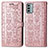 Funda de Cuero Cartera con Soporte Patron de Moda Carcasa S03D para Nokia G22 Oro Rosa