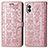 Funda de Cuero Cartera con Soporte Patron de Moda Carcasa S03D para Nothing Phone 2 Oro Rosa