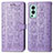 Funda de Cuero Cartera con Soporte Patron de Moda Carcasa S03D para OnePlus Nord 2 5G Morado