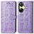 Funda de Cuero Cartera con Soporte Patron de Moda Carcasa S03D para OnePlus Nord N30 5G Morado