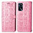 Funda de Cuero Cartera con Soporte Patron de Moda Carcasa S03D para Oppo A16 Rosa