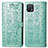 Funda de Cuero Cartera con Soporte Patron de Moda Carcasa S03D para Oppo A16K Verde