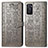 Funda de Cuero Cartera con Soporte Patron de Moda Carcasa S03D para Oppo A55S 5G Gris