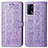 Funda de Cuero Cartera con Soporte Patron de Moda Carcasa S03D para Oppo A74 4G Morado