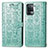 Funda de Cuero Cartera con Soporte Patron de Moda Carcasa S03D para Oppo A94 4G Verde